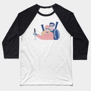 Skiers Baseball T-Shirt